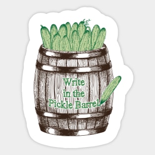 Write in the Pickle Barrel Logo Sticker